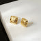Rhombus Sterling Silver Pattern Stud Earrings Dia - Jewelry